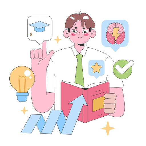 A student studing